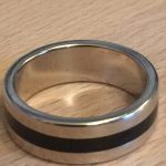 pk ring argent / noire 21mm