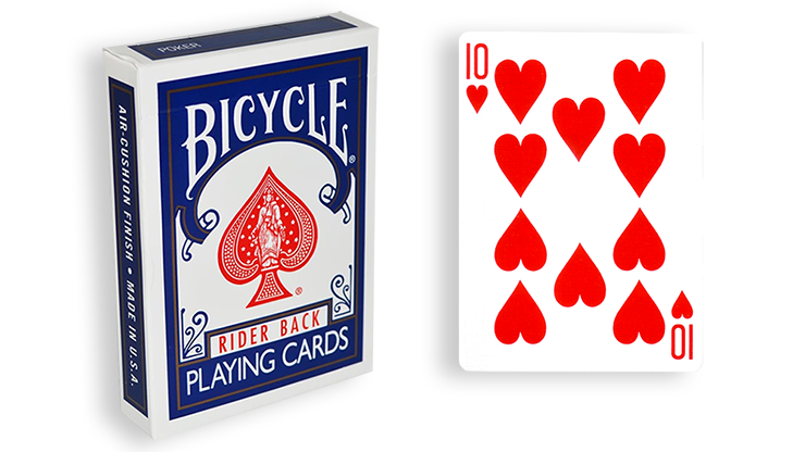 Jeu à Forcer-Dix Cœur -Bicycle-Dos Bleu-artfisik Jeu à Forcer-Dix Cœur -Bicycle-Dos Bleu – Image 1